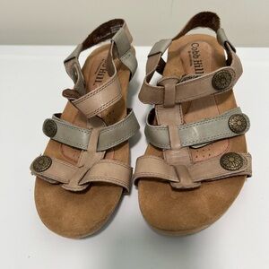 Cobb Hill Wedge Sandals Tan Gray Size 9